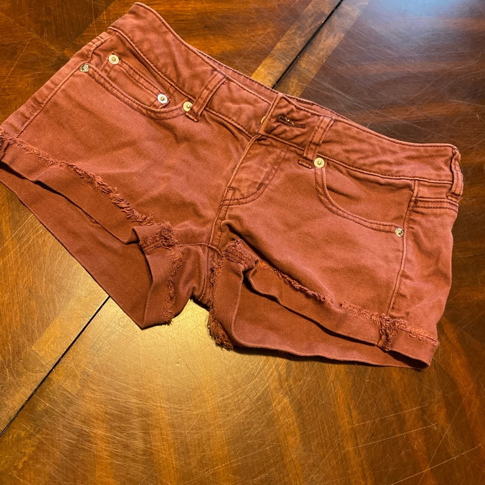 American Eagle Outfitters Red High Waist Shorts